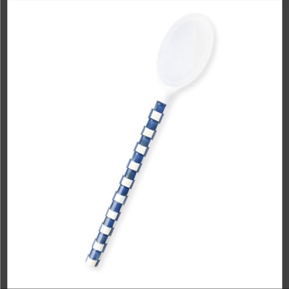 NIB Rare Navy Mackenzie Child’s Navy Courtly Checkered Spoon - Picture 2 of 2